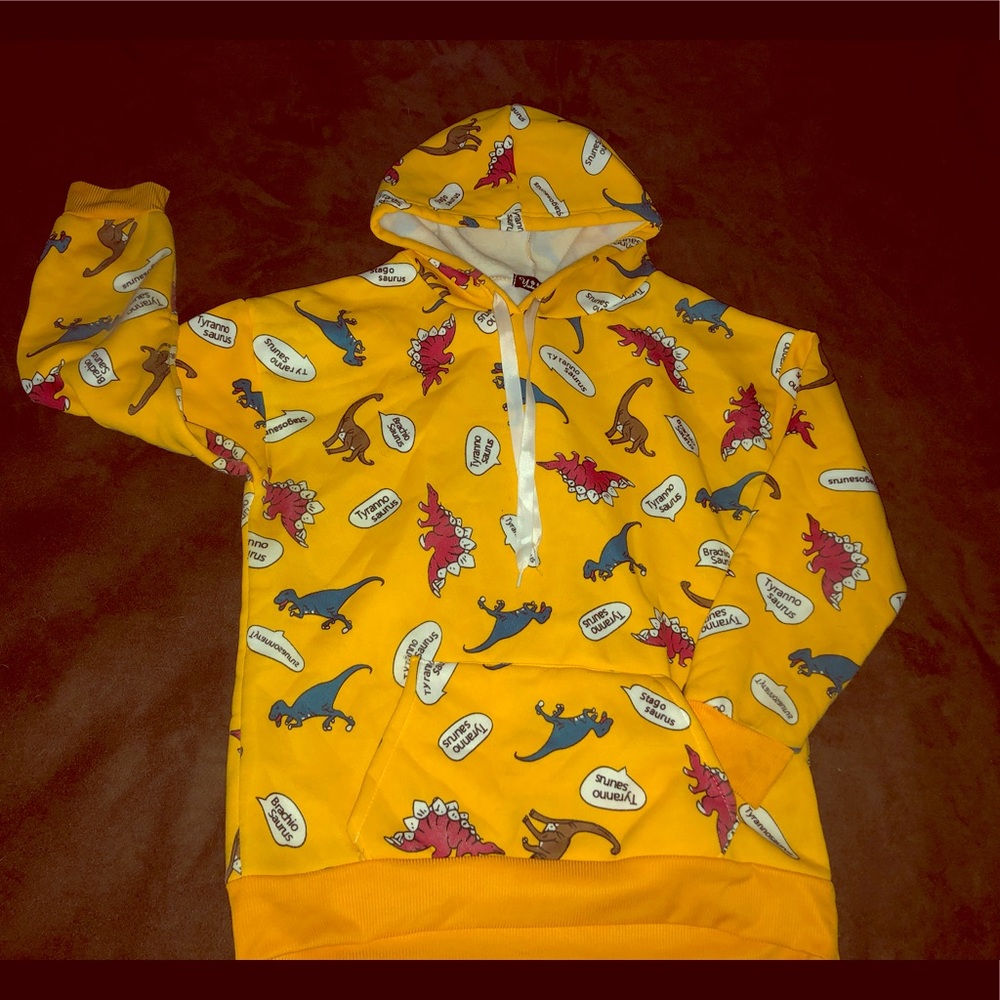 COPY - Dinosaur yellow hoodie